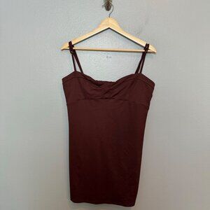 FREE PEOPLE probably should bodycon dress in brown size XL